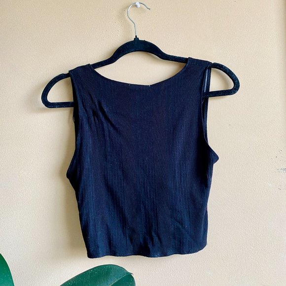 Zara Cropped Tank Twist Tie Front - Picture 2 of 2